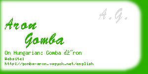 aron gomba business card